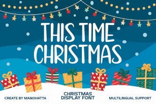 This Time Christmas - Christmas Display Font Font Download