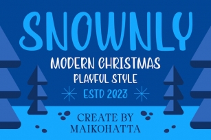 Snownly - Modern Christmas Playful Style Font Download