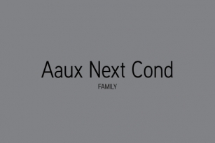 Aaux Next Cond Family Font Download