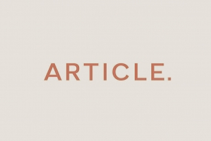 Article Font Download