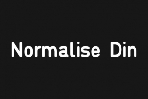 Normalise Din Font Download