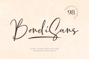 Bondi Sans Script Font Download