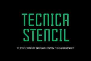 Tecnica Stencil Font Download