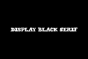 Display Black Serif Font Font Download