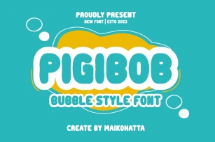 Pigibob - Bubble Style Font Font Download