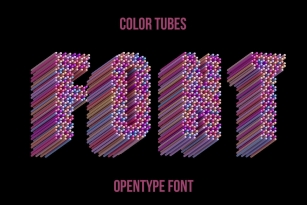Color Tubes SVG Font Font Download