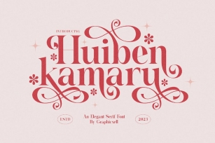 Hubein Kamaru Elegant Ligature Serif Font Typeface Font Download