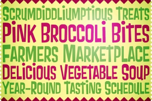 Pink Broccoli Font Font Download