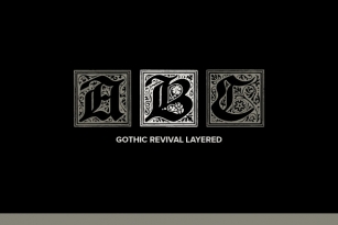 Gothic Revival Layered Font Font Download