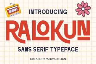 Ralokun - Retro Sans Serif Font Font Download