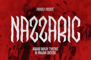 Nazzaric Horror Display Typeface Font Download