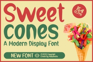 Sweet Cones - Modern Display Font Font Download