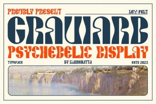 Graviard - Psychedelic Display Font Font Download