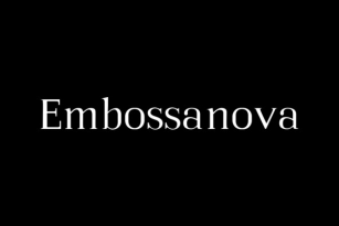 Embossanova Font Font Download