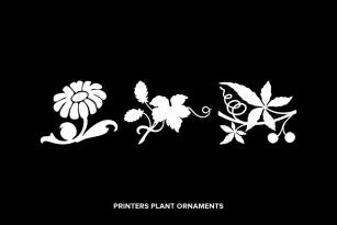 Printers Plant Ornaments Font Font Download