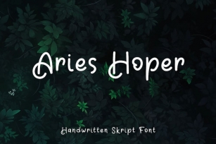 Aries Hoper - Script font Font Download