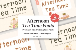 Afternoon Tea Time | Cute Handwritten Font Font Download