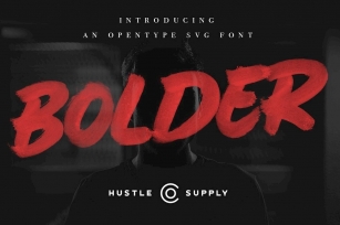 Bolder SVG Brush Font Font Download