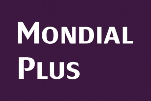 Mondial Plus Font Font Download