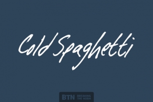 Cold Spaghetti Font Font Download