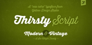 Thirsty Script Font: A Timeless Waltz of Curves and Swashes Font Download