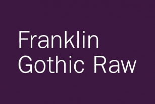 Franklin Gothic Raw Font Font Download