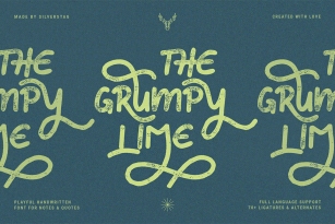 The Grumpy Lime Font Font Download