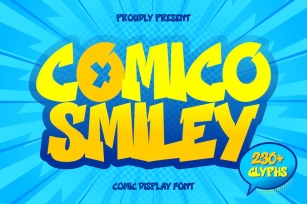 Comico Smiley - Comic Display Font Font Download