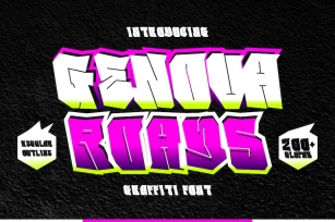 Genova Roads - Bold Graffiti Font Font Download