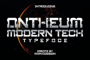 Antheum - A Modern Techno Font Font Download