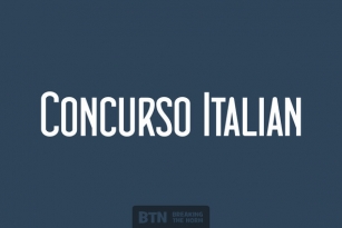 Concurso Italian Font Font Download