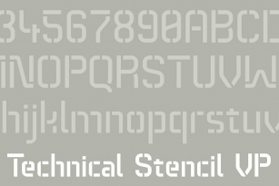 Technical Stencil VP Font Font Download