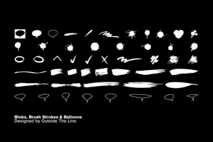 Blobs, Brush Strokes  Balloons Font Font Download