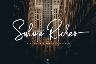 Salute Riches Font Font Download