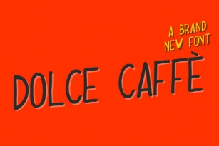 Dolce Caffe Font Font Download