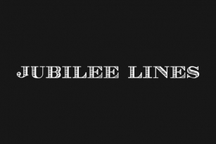 Jubilee Lines Font Font Download