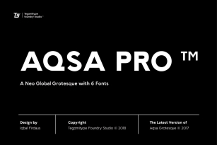 TG Aqsa Grotesque Pro Font Font Download