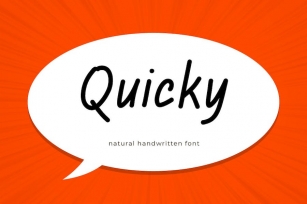 Quicky - Natural handwritten font Font Download