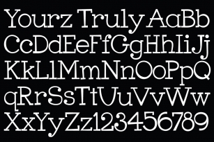 Yourz Truly Font Font Download