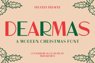 Dearmas - A Modern Christmas Font Font Download