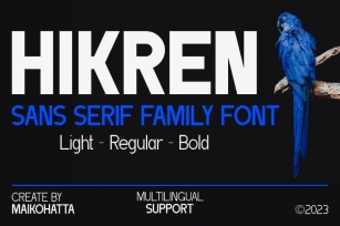Hikren - Sans Serif Family Font Font Download
