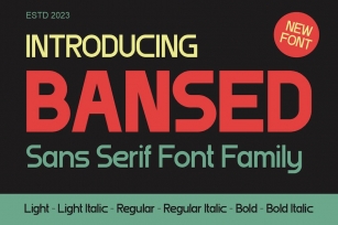 Bansed - Sans Serif Font Family Font Download
