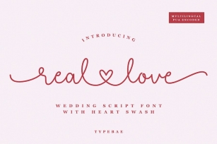 Real Love - Wedding Script Font with Swash Font Download