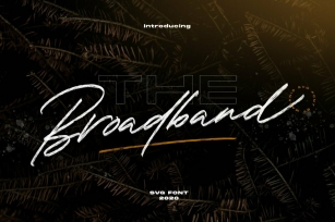 The Broadband - SVG Font Font Download