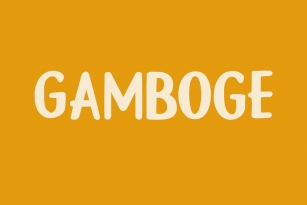 Gamboge Font Font Download