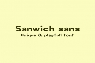 Sanwich sans Font Font Download