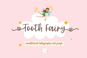 Tooth Fairy Handlettered Calligraphy with Swashes Font Download
