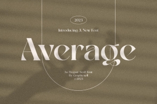 Average Elegant Serif Font Typeface Font Download