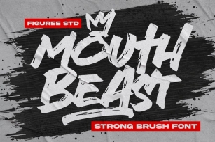 Mouth Beast - Strong Brush Font Font Download