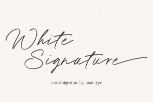 White Signature Font Font Download